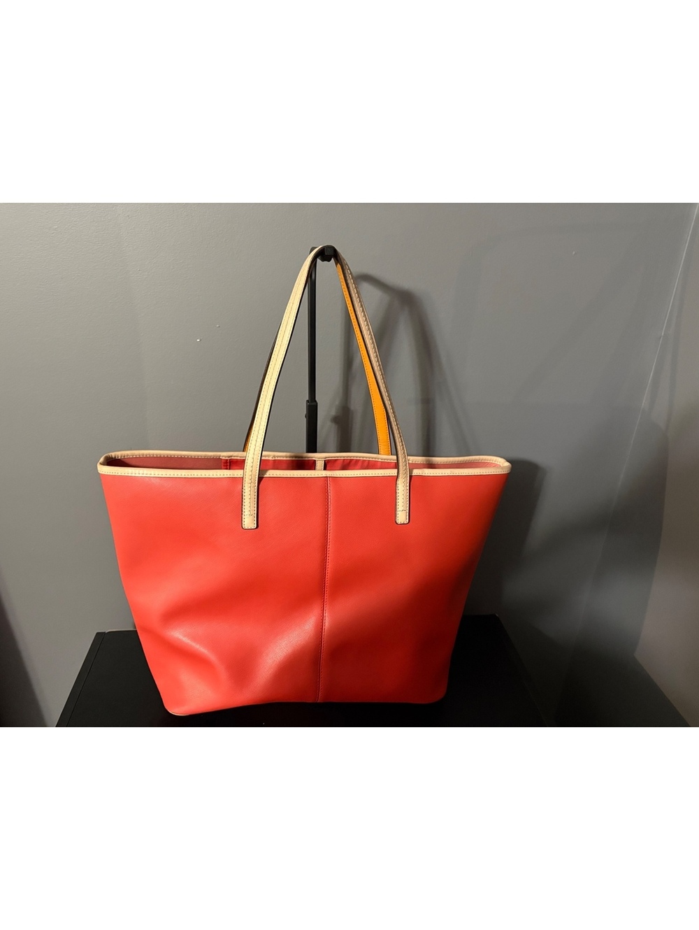 Coach Coral Saffiano Leather City Tote Bag F24341 - Picture 5 of 9